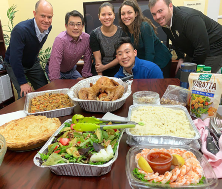 Some of Beacon's NYC staff had a "Work-Friends-Giving" Potluck Lunch Thanksgiving week.  Special thanks to Myat Cyn for her excellent roast turkey & Cebi Stough for a delicious Apple Pie!