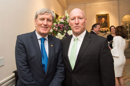 Dennis O'Neill (right) with Daniel Mulhall (Ambassador of Ireland to the United States).