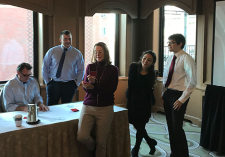 Members of Beacon's staff broke the ice after breakfast by playing the fun and challenging card game "D.N.Abled" which was invented by Beacon Project Engineer Marcus Lehner.